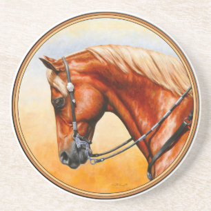 Dessous De Verre En Grès Sorrel Ouest Plaisir Quarter Cheval