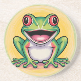 Dessous De Verre En Grès Sourire doux de grenouille