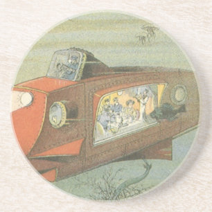 Dessous De Verre En Grès Sous-marin Steampunk de science-fiction vintage da