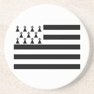 Dessous De Verre En Grès Sous-verre drapeau breton patriotique