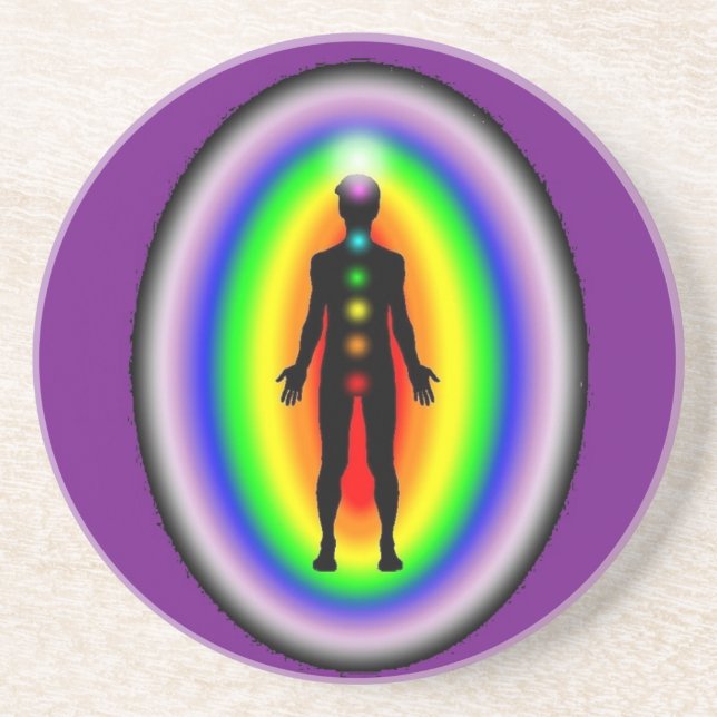 Dessous De Verre En Grès Sous verre Purification et rechargement Chakras Au (Devant)