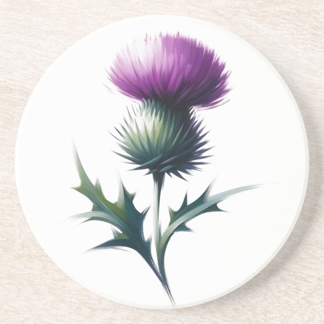 Dessous De Verre En Grès Sous-verre Thistle écossais (Devant)
