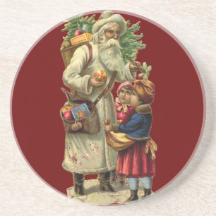 Dessous De Verre En Grès Sous-verres Père Noël vintage