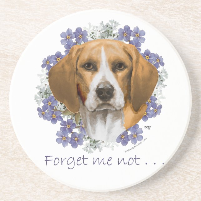 Dessous De Verre En Grès Souvenir Beagle (Devant)