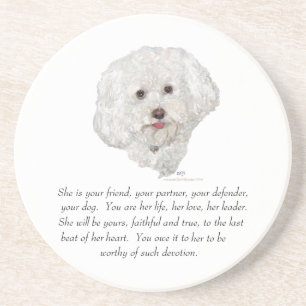 Dessous De Verre En Grès Souvenir, chienne