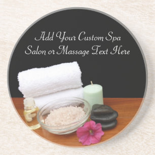 Dessous De Verre En Grès Spa/noir/couleur de scène salon de