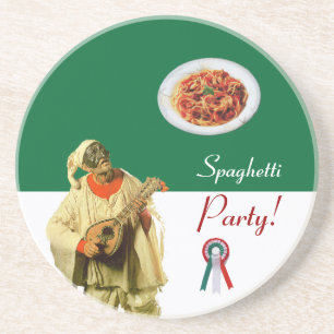 DESSOUS DE VERRE EN GRÈS SPAGHETTI PARTY, CUISINE ITALIENNE, RESTAURANT
