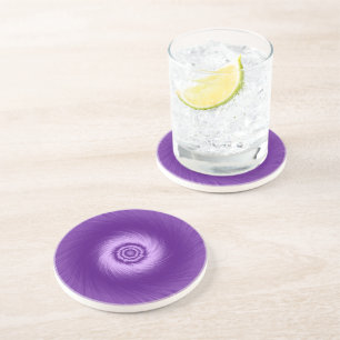 Dessous De Verre En Grès Spirale pourpre