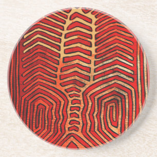 Dessous De Verre En Grès Squelette de homard tribal indien Cuna