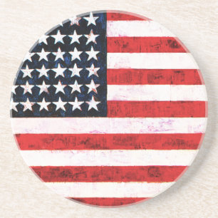 Dessous De Verre En Grès Star Spangled Banner - American Flag