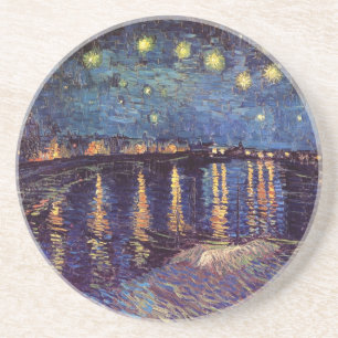 Dessous De Verre En Grès Starry Night Over the Rhone par Vincent van Gogh