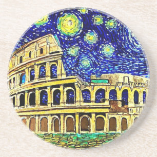 Dessous De Verre En Grès Starry Night Rome Italie