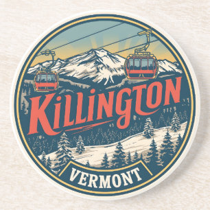 Dessous De Verre En Grès Station de ski vintage KILLINGTON Vermont montagne