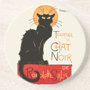 Dessous De Verre En Grès Steinlen Chat Noir Classique Art Français