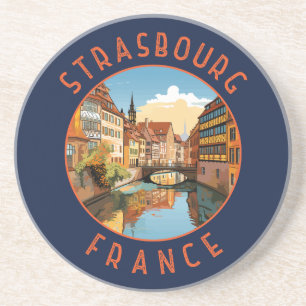Dessous De Verre En Grès Strasbourg France Travel Art Vintage