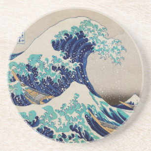Dessous De Verre En Grès Style Japonais, Vague Coupe en papier de café à 