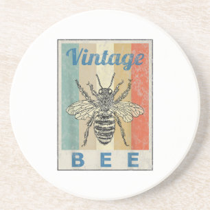 Dessous De Verre En Grès Style vintage Abee Queen Honey apiculteur apekeepe