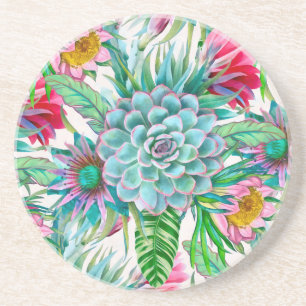 Dessous De Verre En Grès Succulent jardin tropical