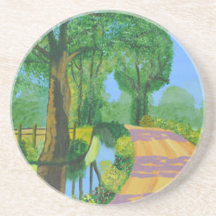 Dessous De Verre En Grès Summer Path