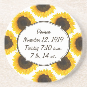 Dessous De Verre En Grès Sunflower Floral Baby Stat