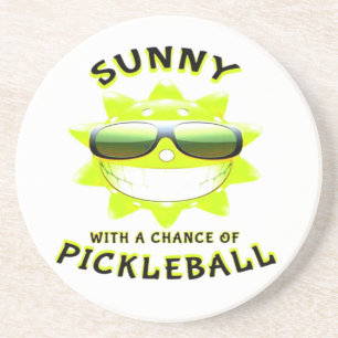 Dessous De Verre En Grès Sunny avec une chance de PickleBall