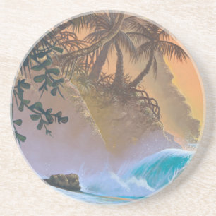 Dessous De Verre En Grès Surf de Hanalei