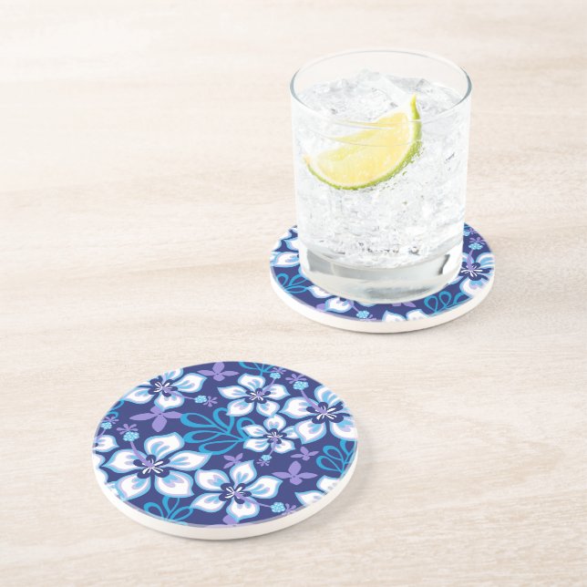Dessous De Verre En Grès Surf JUNGLE (COMBO BLEU) (Côté)