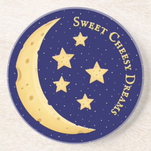 Dessous De Verre En Grès Sweesy Dreams Cute Moon & Stars Personnalisé