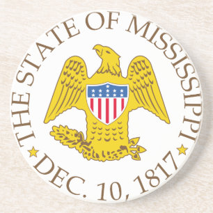 Dessous De Verre En Grès Symbole du Mississippi