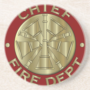 Dessous De Verre En Grès Symbole en laiton en chef de corps de