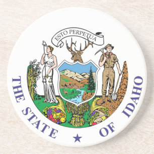 Dessous De Verre En Grès Symbole Idaho