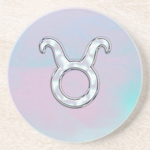 Dessous De Verre En Grès Symbole zodiaque de la mère de Pearl Taurus