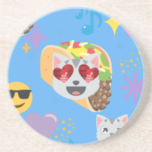 Dessous De Verre En Grès taco cat emoji