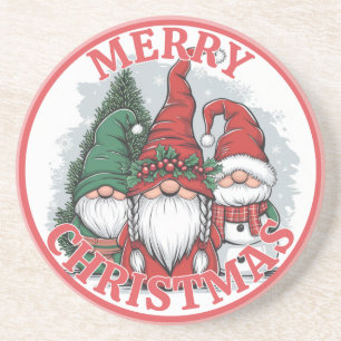 Dessous De Verre En Grès Tapis de Noël Gnomes