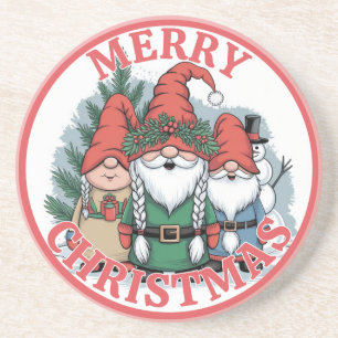 Dessous De Verre En Grès Tapis de Noël Gnomes