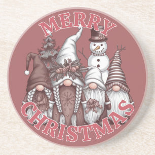 Dessous De Verre En Grès Tapis de Noël Gnomes
