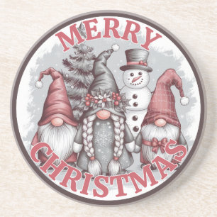 Dessous De Verre En Grès Tapis de Noël Gnomes