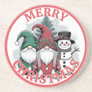 Dessous De Verre En Grès Tapis de Noël Gnomes