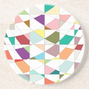Dessous De Verre En Grès Tapisserie aux couleurs Abstraites