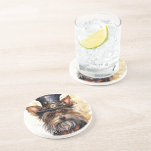 Dessous De Verre En Grès Teckels Steampunk Yorkshire Terrier