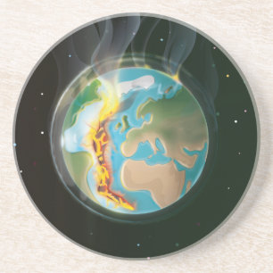 Dessous De Verre En Grès Terre en feu