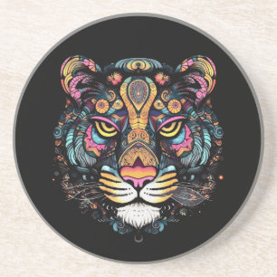 Dessous De Verre En Grès Tête de tigre géniale