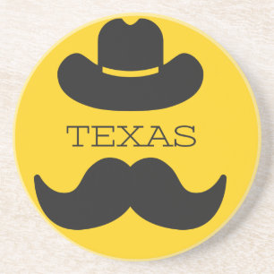 Dessous De Verre En Grès Texas en jaune