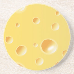 Dessous De Verre En Grès Texture jaune de fromage suisse