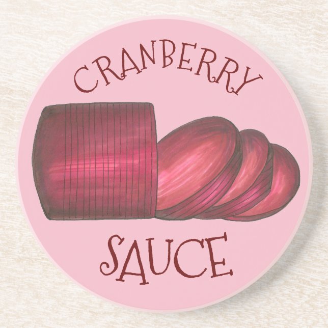 Dessous De Verre En Grès Thanksgiving Jellied Cranberry Sauce Food (Devant)