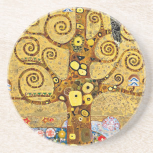 Dessous De Verre En Grès " The Tree of Life" , Gustav Klimt