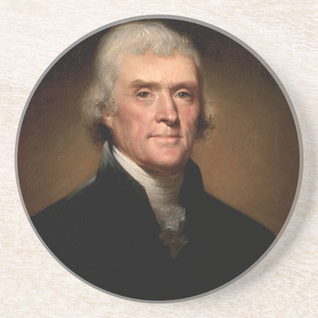 Dessous De Verre En Grès Thomas Jefferson (Devant)