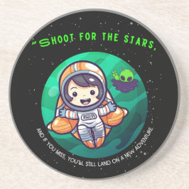 DESSOUS DE VERRE EN GRÈS TIRAGE POUR LES DÉBUTS, ASTRONAUT