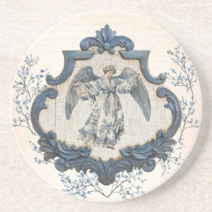 Dessous De Verre En Grès Toile vintage Nativité Angel