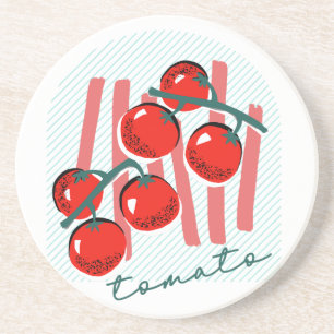 Dessous De Verre En Grès Tomates Italie Fantaisie Motif